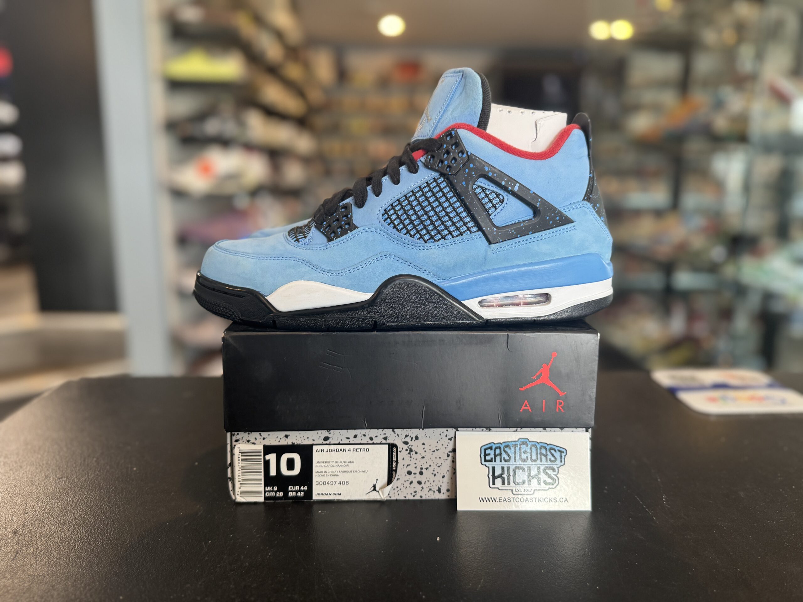 Preowned Jordan 4 Retro Travis Scott Cactus Jack Size 10