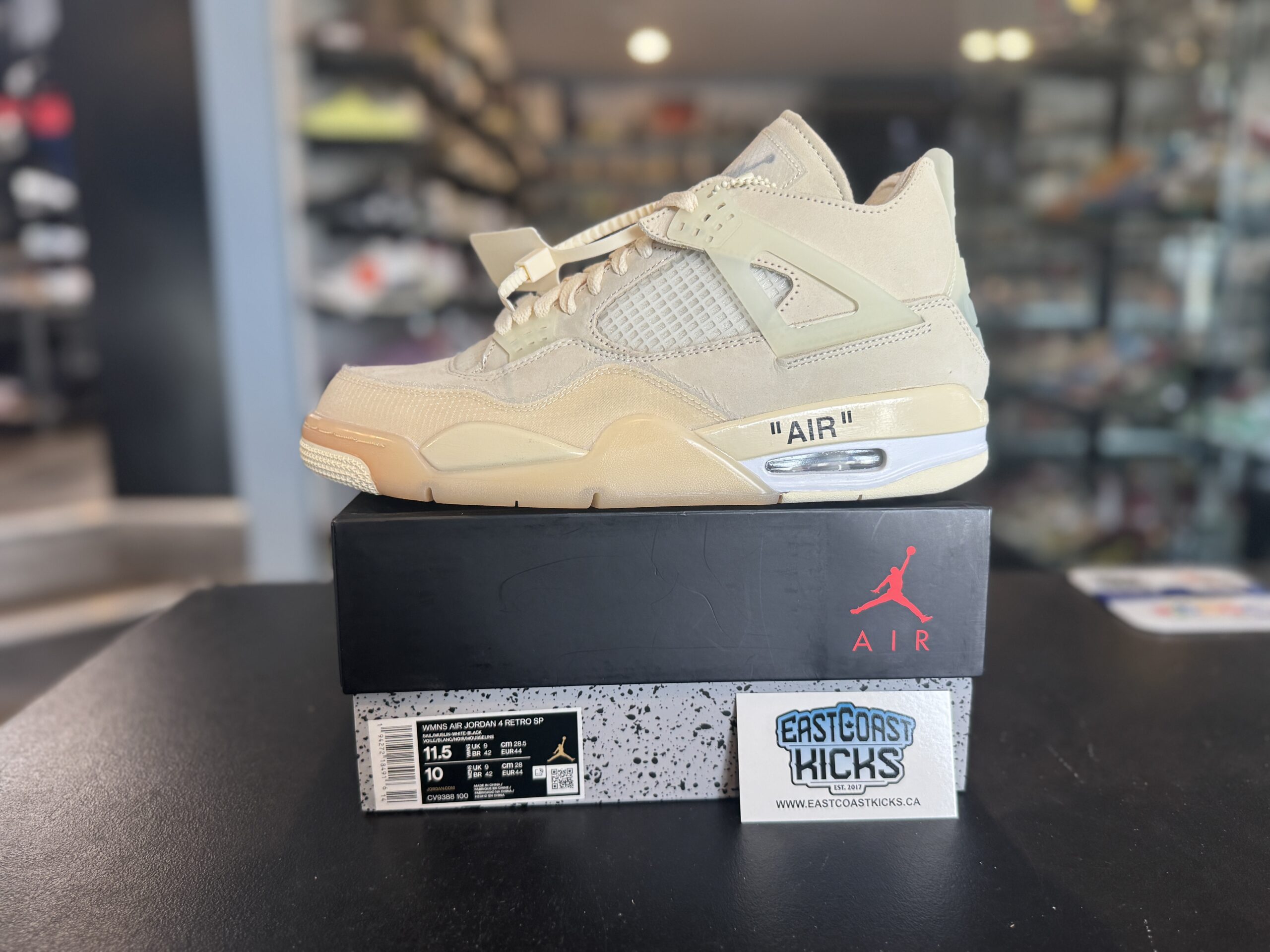 Jordan 4 Retro Off-White Sail Size 11.5w/10M