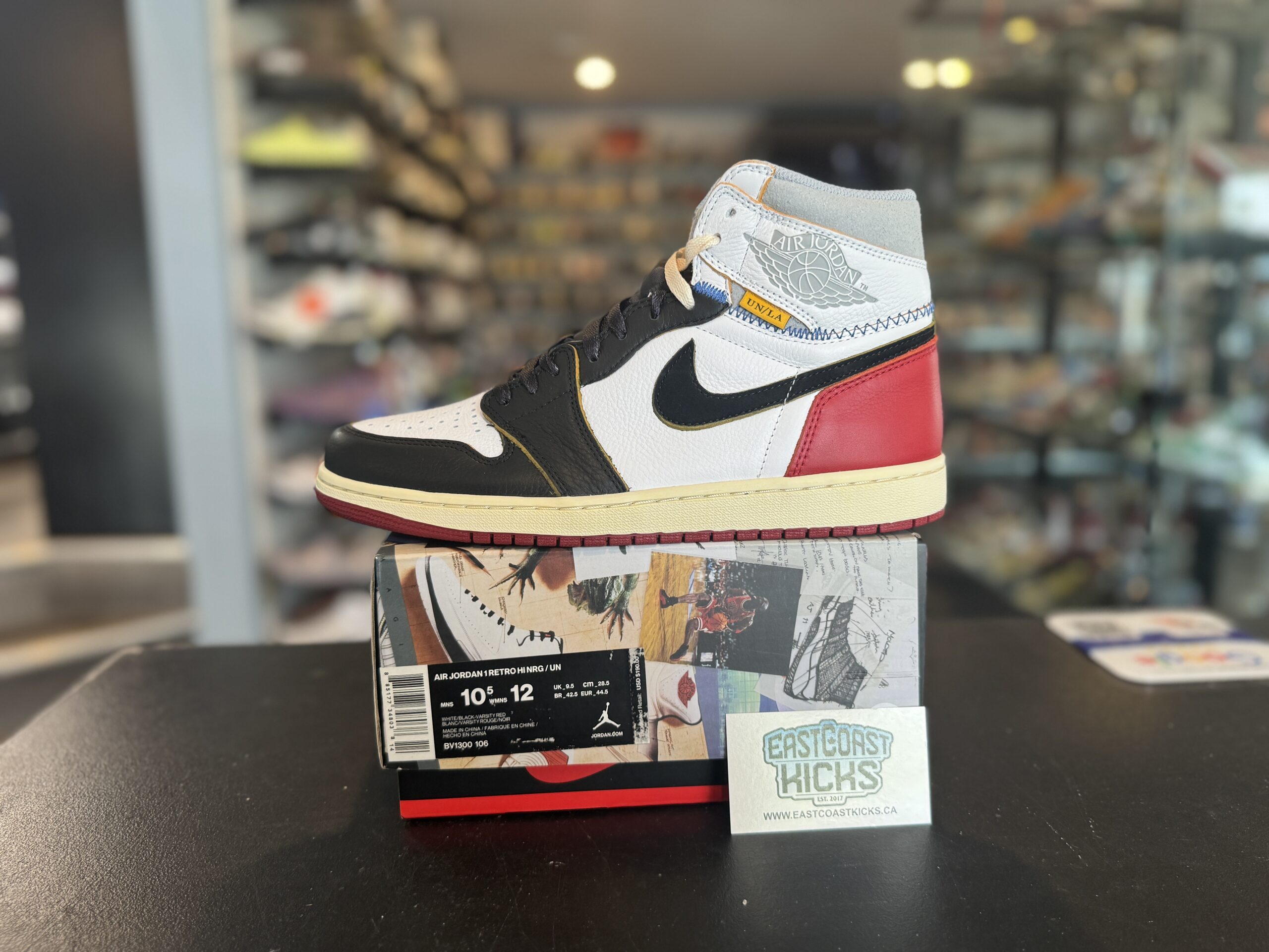 Jordan 1 Retro High Union Los Angeles Black Toe Size 10.5