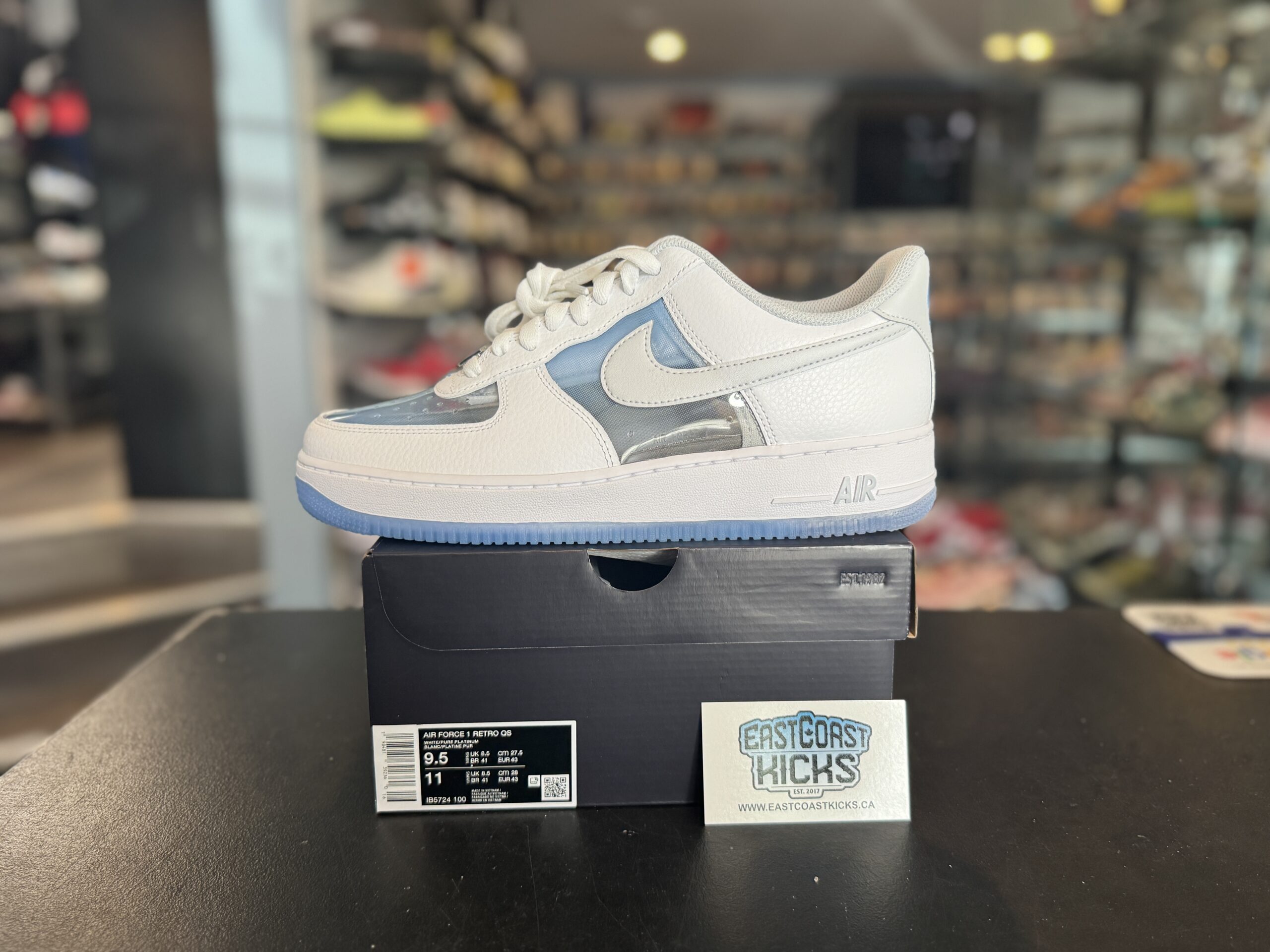 Air Force 1 Low Platinum Clear 2025 Size 9.5