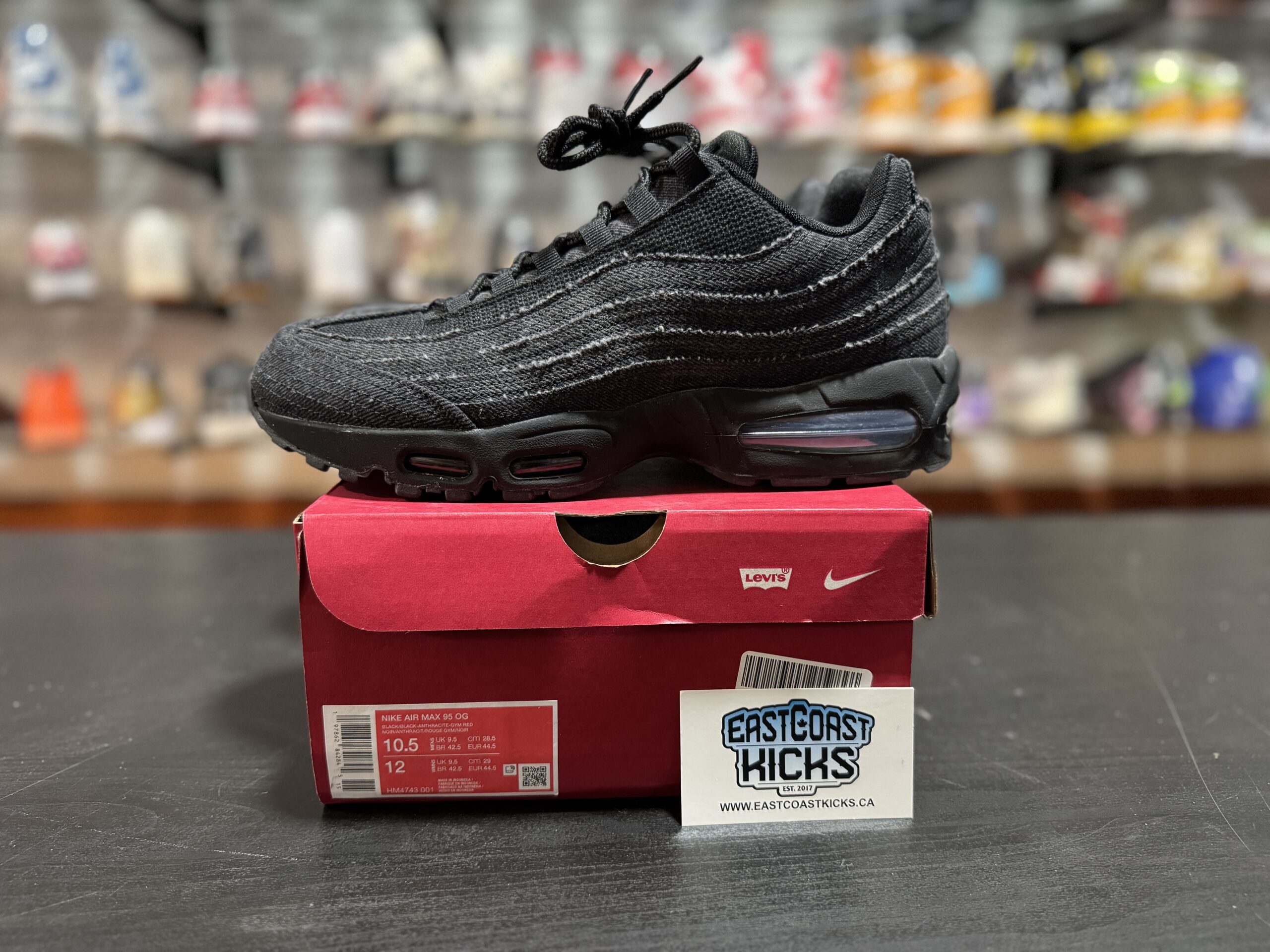 Preowned Nike Air Max 95 OG Levi’s Black Size 10.5