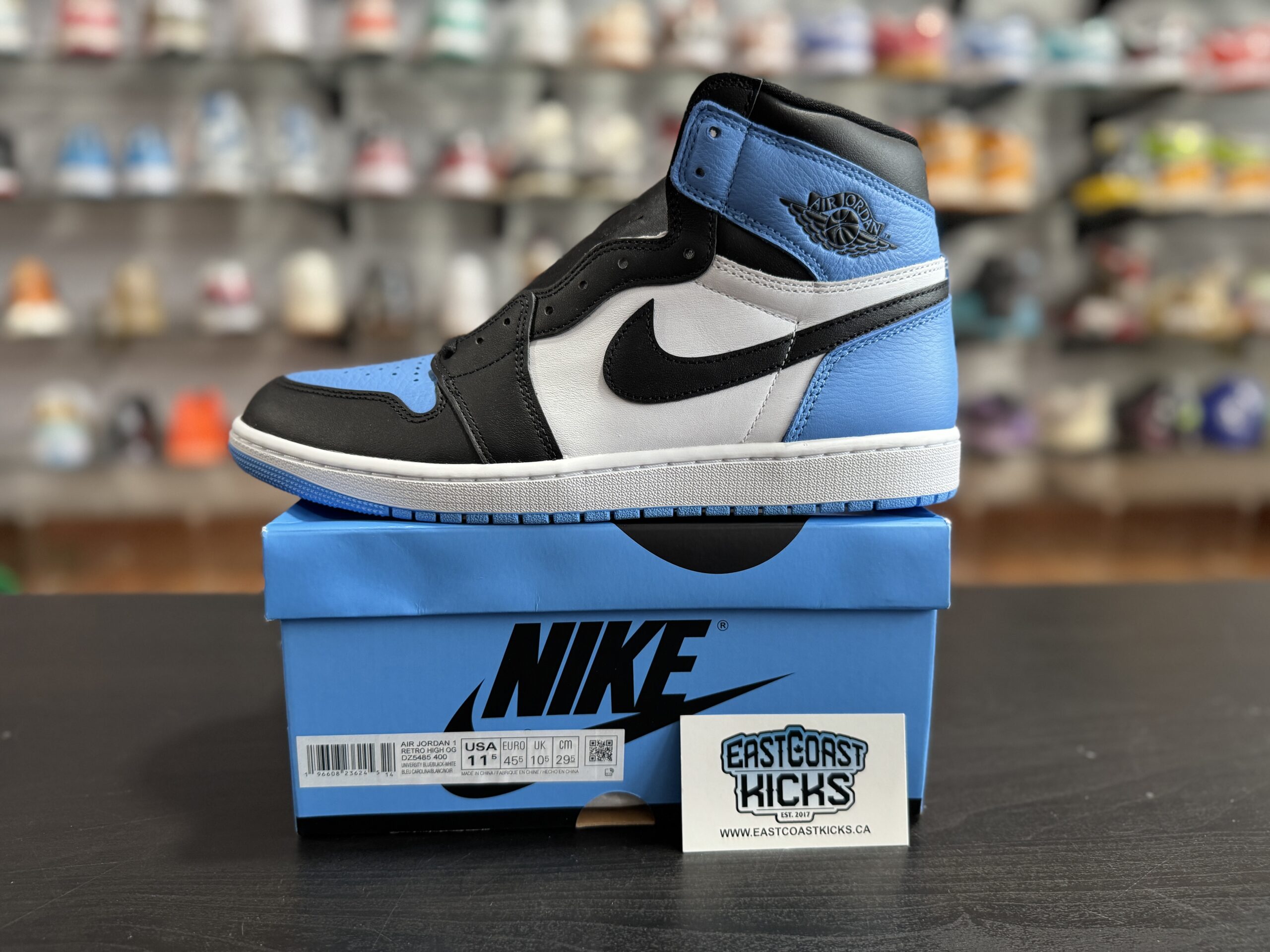 Jordan 1 Retro High OG UNC Toe Size 11.5
