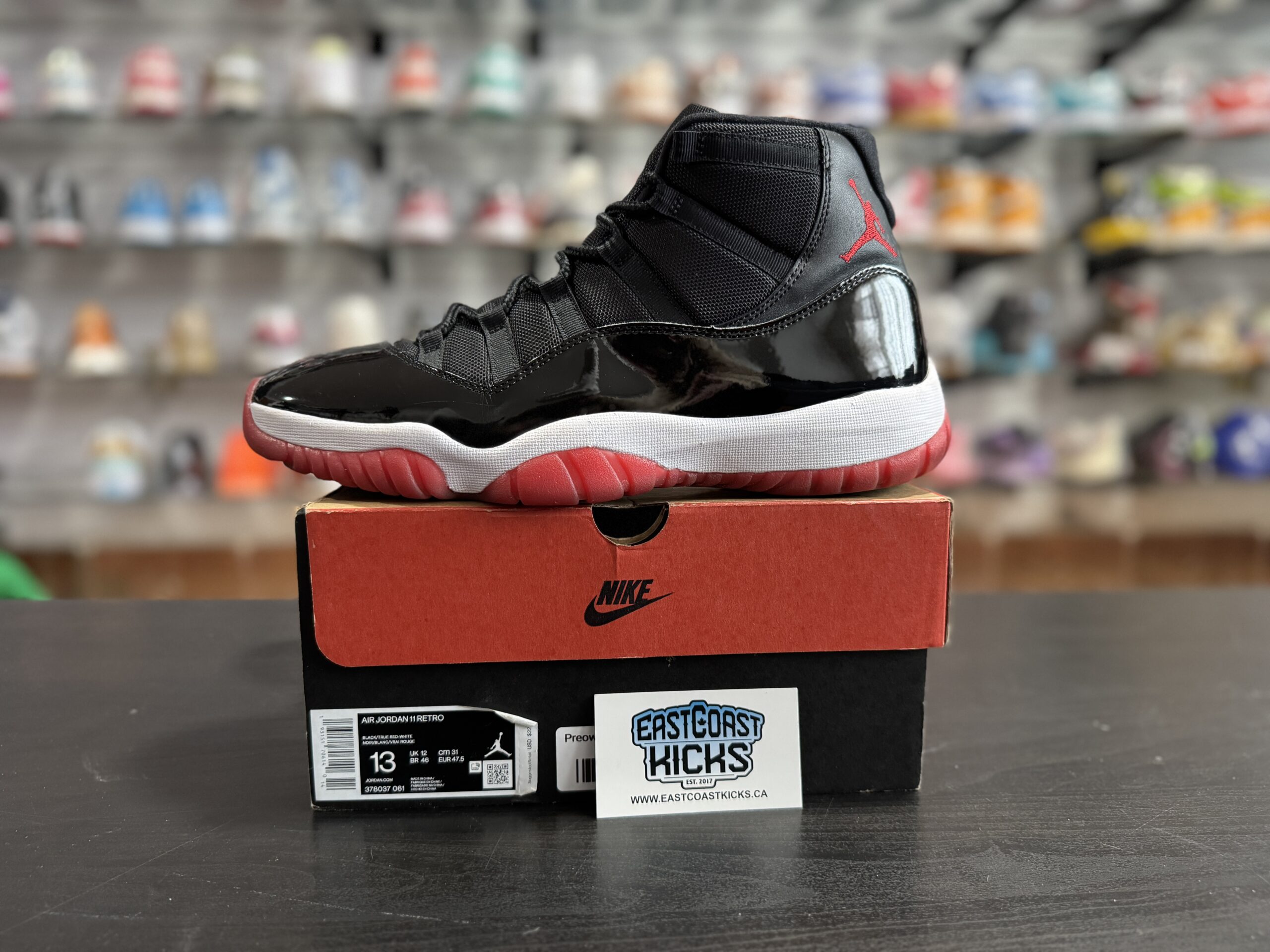 Preowned Jordan 11 Retro Playoff Bred Size 13