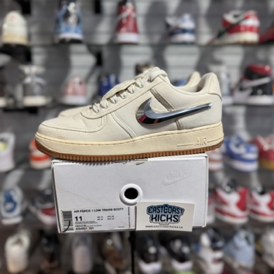 Preowned Nike Air Force 1 Low Travis Scott Sail Size 11