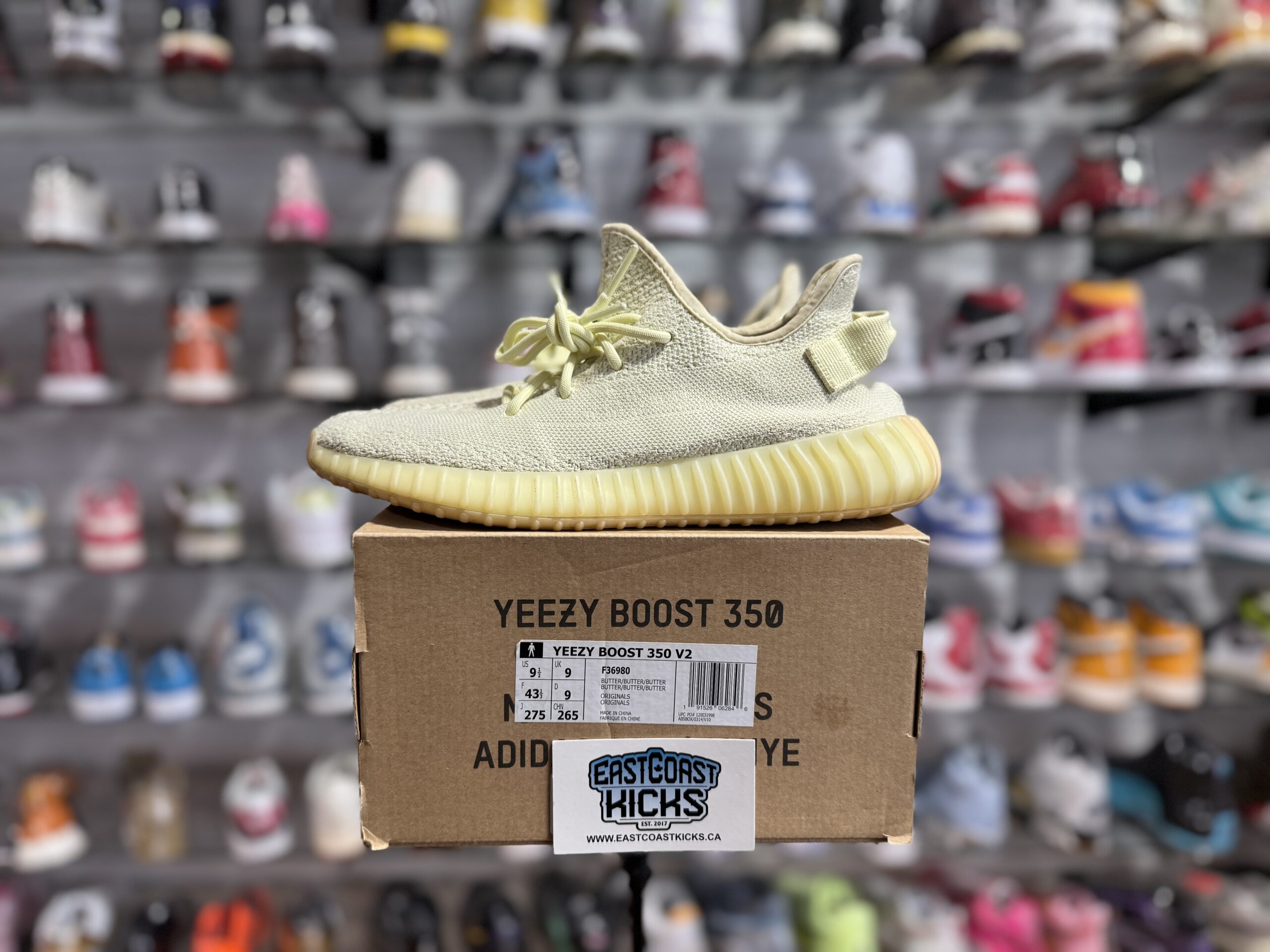 Preowned Adidas Yeezy 350 Butter Size 9.5
