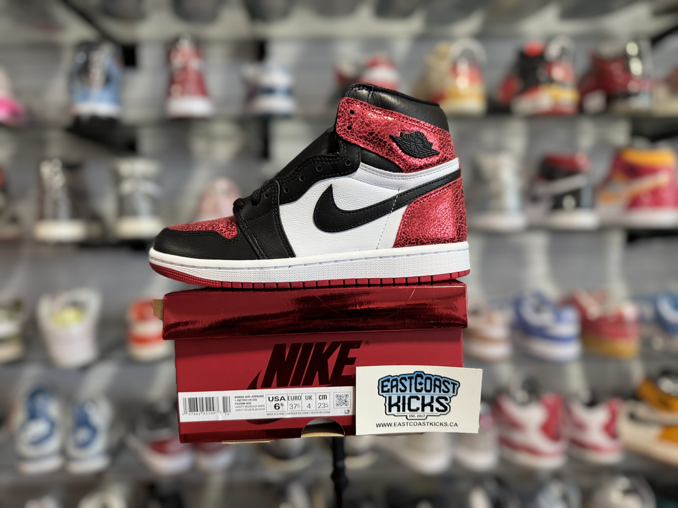 Jordan 1 High OG Ruby Women's Size 6.5W / 5Y