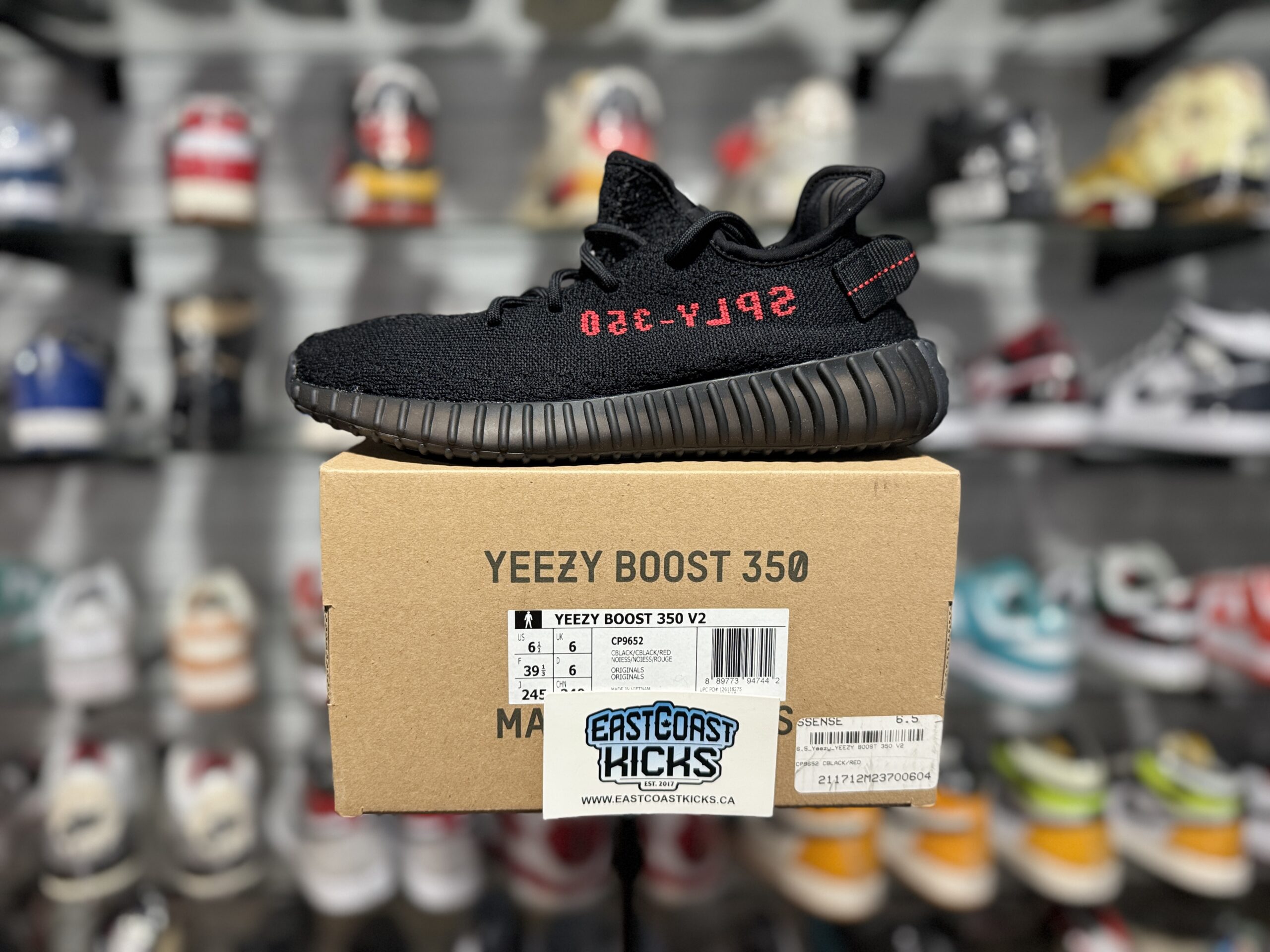 Adidas Yeezy Boost 350 V2 Black Red Size 6.5