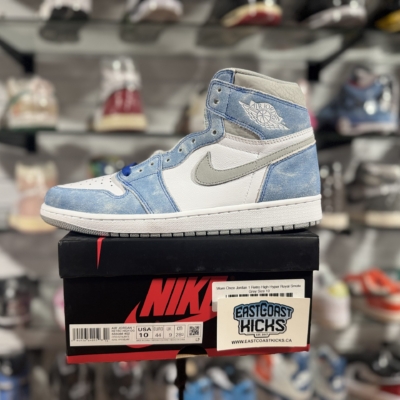 Preowned Jordan 1 Retro High Hyper Royal Smoke Grey Size 10
