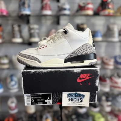 Preowned Jordan 3 Retro White Cement Reimagined Size 9
