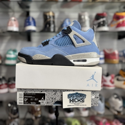 Preowned Jordan 4 Retro University Blue Size 9.5