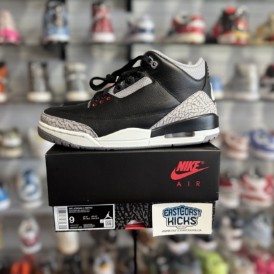 Preowned Jordan 3 Retro OG Black Cement Size 9