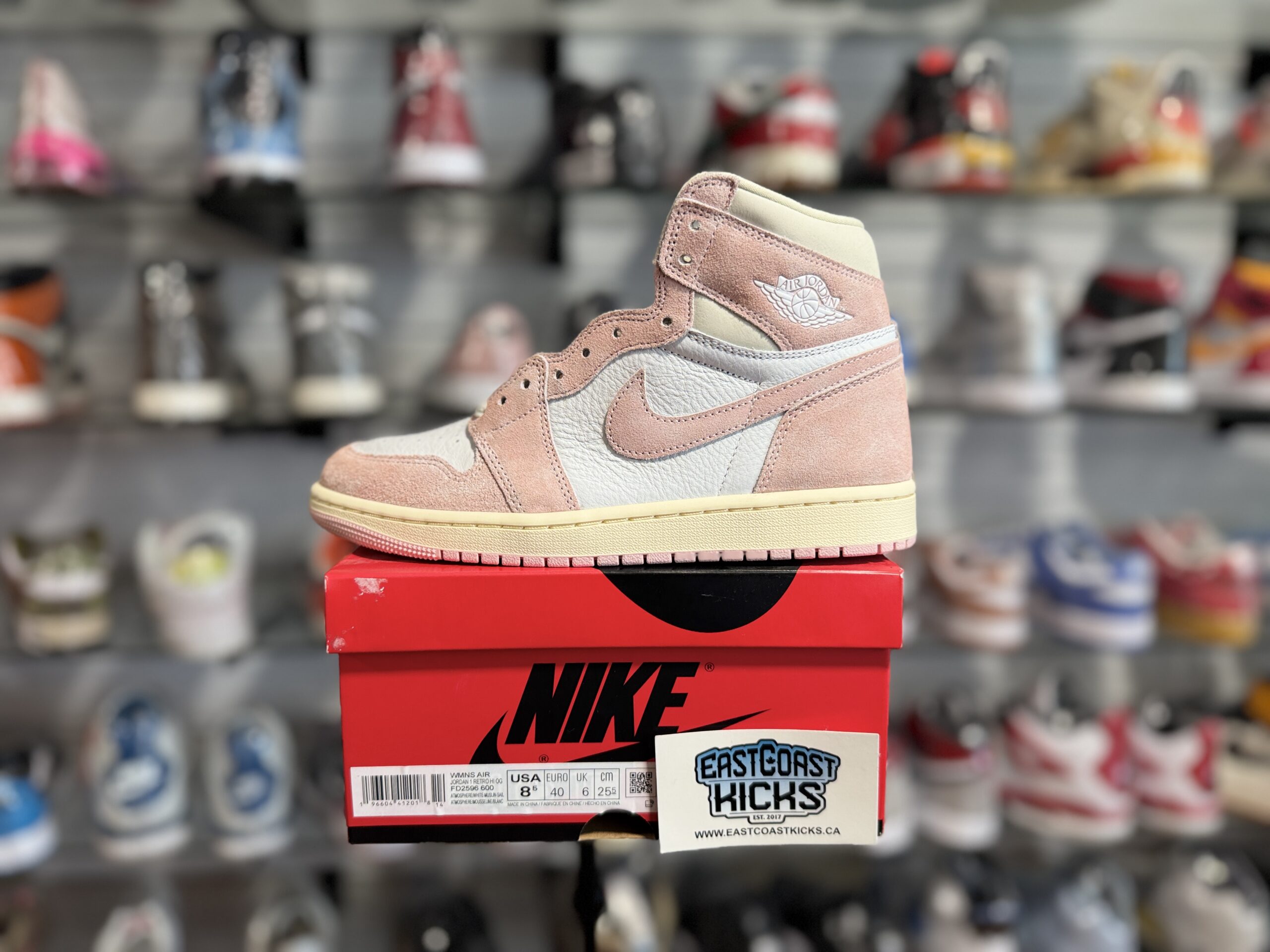 Jordan 1 Retro High OG Washed Pink Size 8.5w/7Y