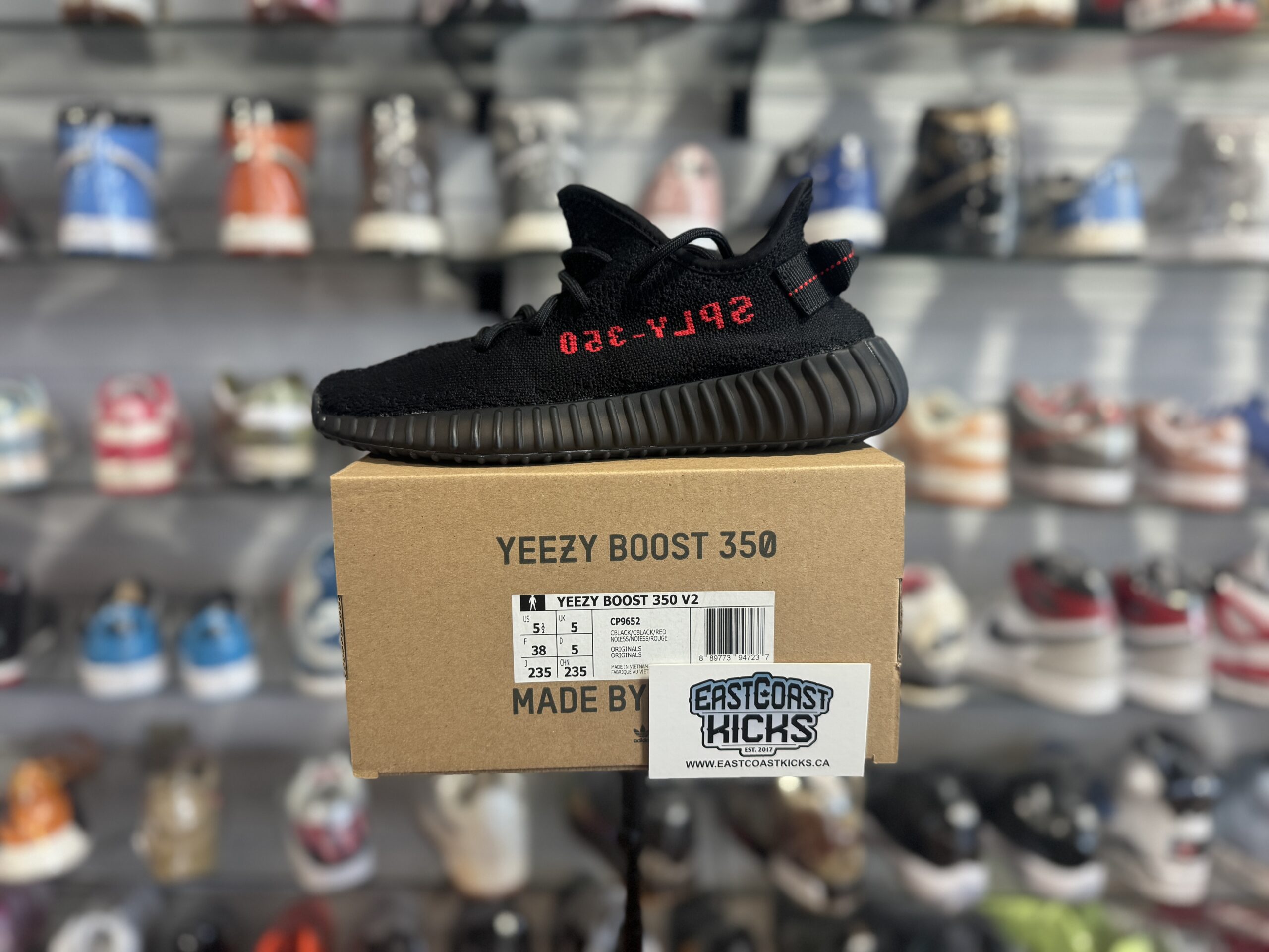 Adidas Yeezy Boost 350 V2 Black Red Size 5.5
