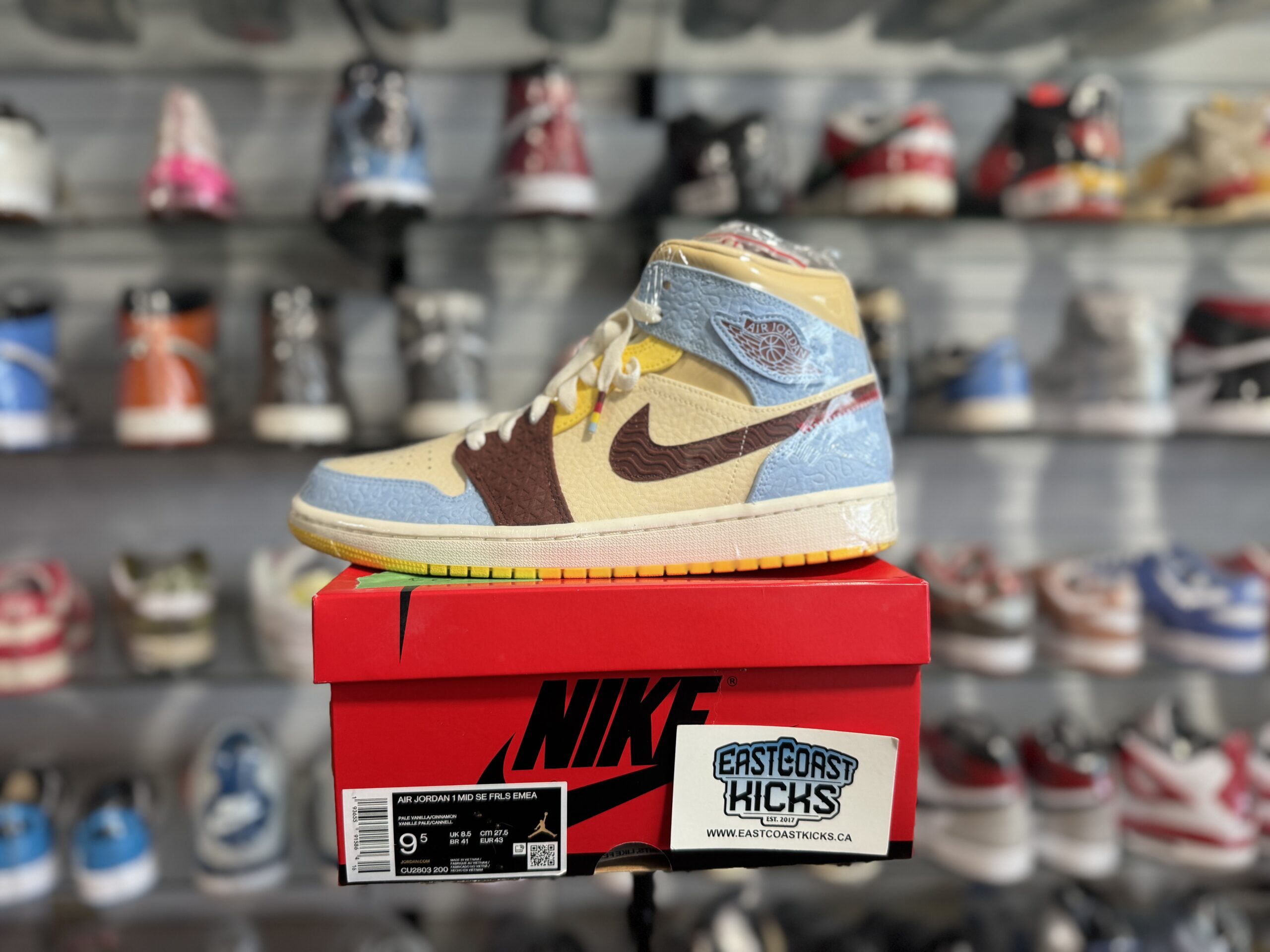 Jordan 1 Mid SE Fearless Maison Chateau Rouge Size 9.5