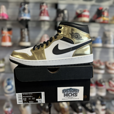 Jordan 1 Mid Metallic Gold Size 12