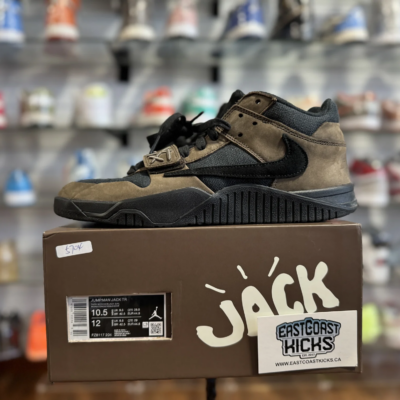 Preowned Jordan Jumpman Jack TR Travis Scott Dark Mocha Size 10.5