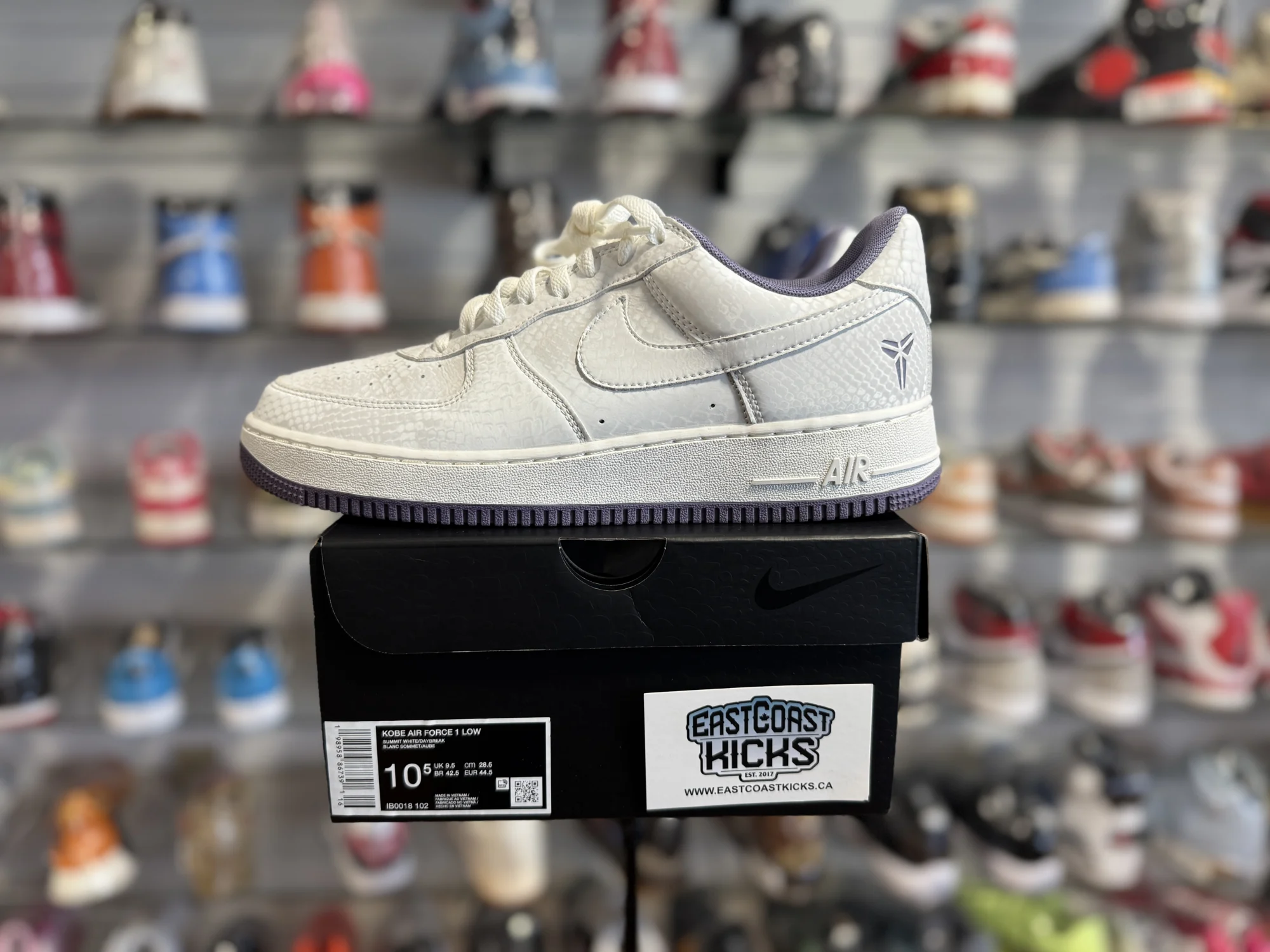 Preowned Nike Air Force 1 Low Kobe Bryant Forever Summit White Daybreak Size 10.5