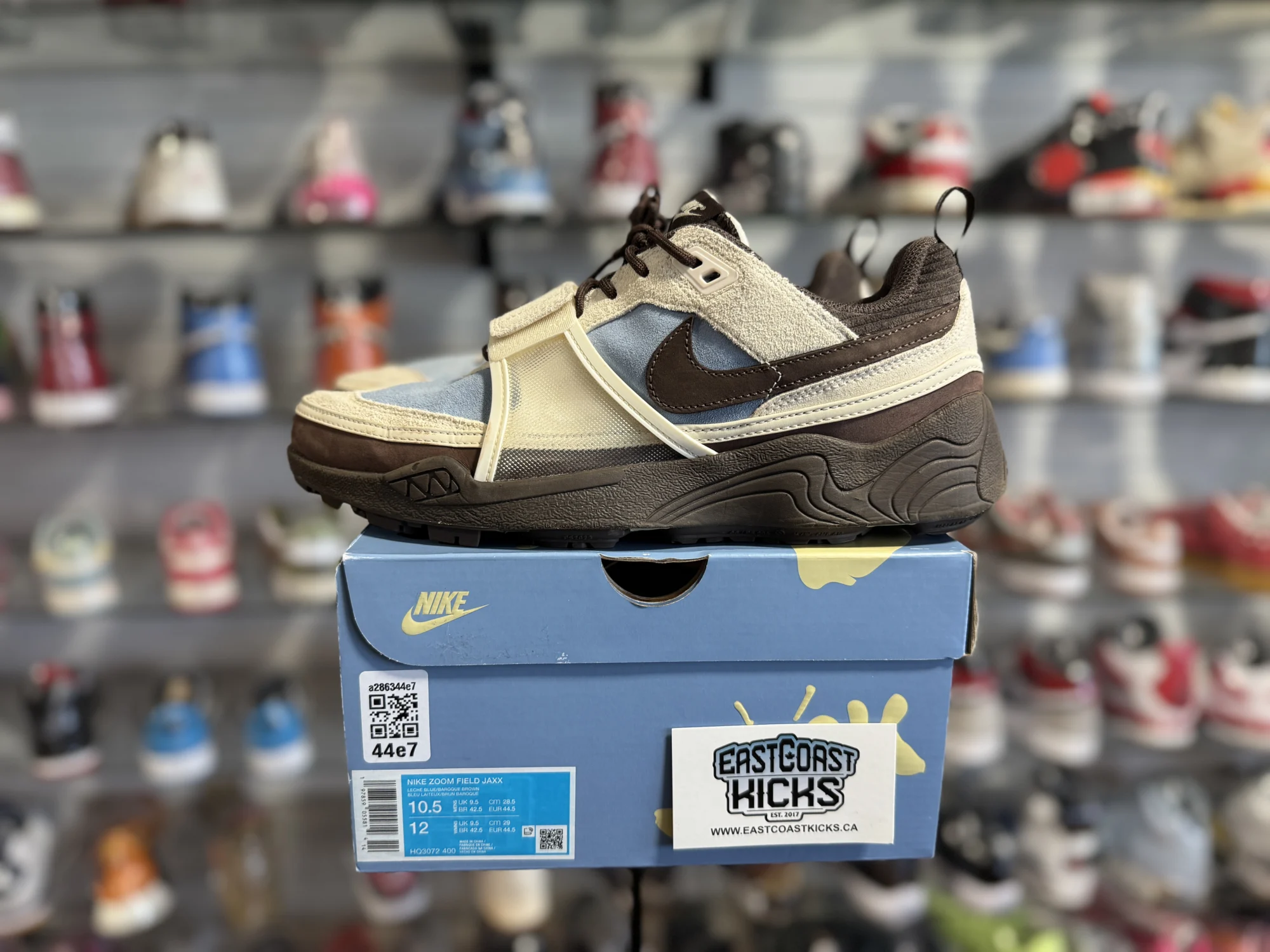Preowned Nike Zoom Field Jaxx Travis Scott Leche Blue Size 10.5