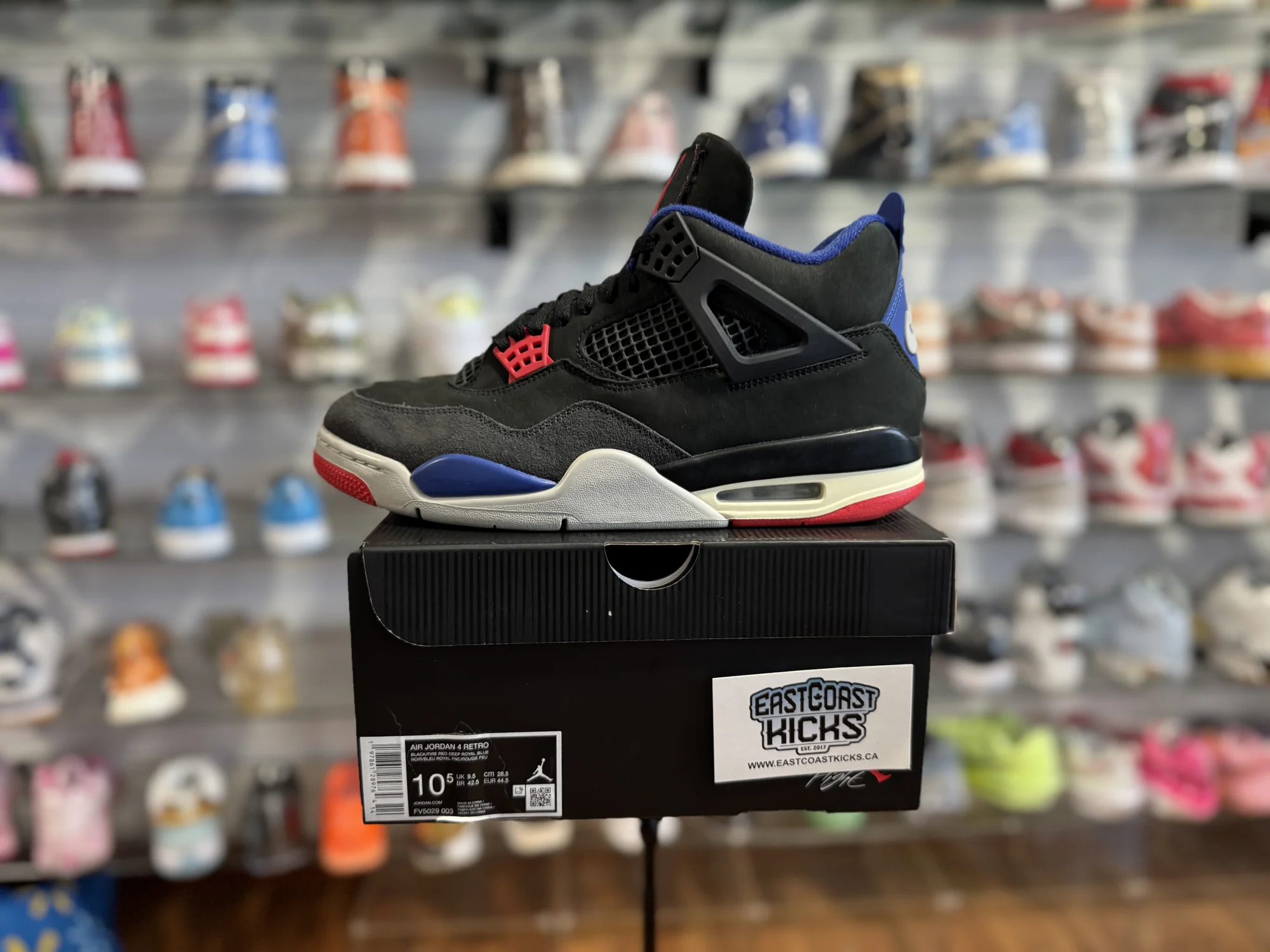 Preowned Jordan 4 Retro Rare Air Size 10.5