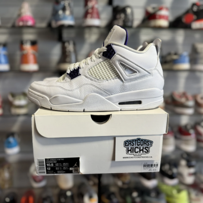 Preowned Jordan 4 Metallic Purple Size 10.5
